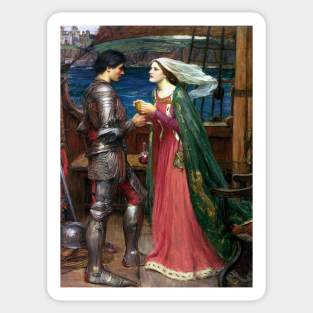 Tristan and Isolde by John William Waterhouse Sticker